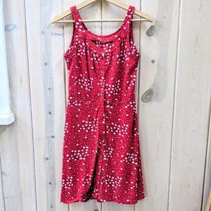 Vintage Red Floral Mini Dress